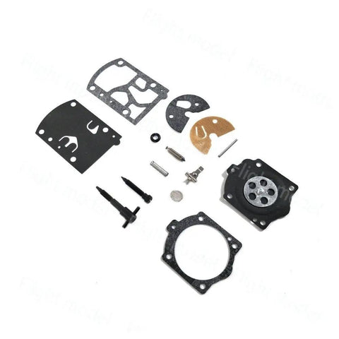 Carburetor Repair Kit For DLE170 170CC RC Aircraft Engine Metal Construction All In One Replacement Set contents on white background