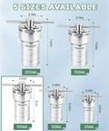 Diagram of PTFE Lined Hydrothermal Autoclave Reactor 100ml For Lab Synthesis with 5 available sizes shown.
