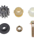 19 Tooth Steering Sector Pinion Gear Replacement For LA100 LA102 LA105 LA115 LA125 LA130 LA135 LA140 LA145 LA150 LA155 LA165 LA175 Lawn Tractors Beefed Up Steel With Anti Rust Coating Fits GX21924BLE GX20053 GX20054 GX21994 shown with kit components, including metal gear and bushings.