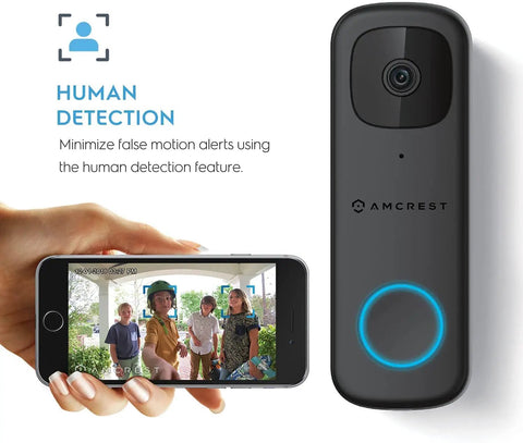 Doorbell Pro No Fuss 4MP Outdoor Video Door Camera For Smart Home Dual Band WiFi 2 4GHz And 5GHz Micro SD Card Capable AI Human Detection