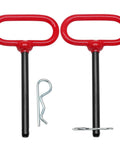 Two Pack Three Eighths Inch By Four Inch Trailer Hitch Pin With Rubber Coated Handle, Built Tough Heavy Duty Lawn Mower And Garden Trailer Gate Pin