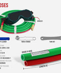 No Sweat Light Duty Oxy Fuel Welding And Cutting Torch Kit Arrives With Tight Regulator Connector Perfect For HVAC Repairs And Quick Brazing Portable Gas Torch Set That Hands You Smooth Reliable Flame Every Time. 15ft hoses and welding goggles.