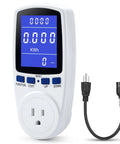 Plug In Power Meter With Brighter LCD Display And Night Vision, Energy Usage Monitor for home or office with cord