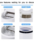 Features of Countertop Ice Maker Machine Freezing Bullet Ice In Six Minutes Flat With One Touch Ease No Plumbing Required.