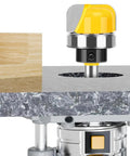 Badass 3 Pc Dish Carving Router Bits Set Half Inch Three Quarter Inch Plus One Eighths Carbide Tipped in use on a CNC router.