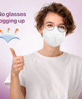 Person wearing KN95 Disposable Face Mask 25 Pack 5-Ply Breathable Safety Masks For PM2.5 Protection And 95% Particle Filtration, thumbs up