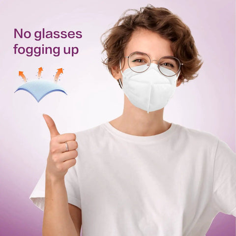 Person wearing KN95 Disposable Face Mask 25 Pack 5-Ply Breathable Safety Masks For PM2.5 Protection And 95% Particle Filtration, thumbs up