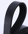Premium Serpentine Belt Drive Tensioner Kit Designed For Toyota Tundra 4.7L V8 2000 2006 OEM Fits and Replaces 90K38488A Is Backed By Full Warranty Guarantee Makes Your Rig Work Smooth As Silk Keeping Systems Locked Tight For Max Power Lasts A Lifetime. black ribbed serpentine belt close-up