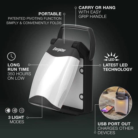 Weatheready Folding LED Lantern For Camping And Emergencies 360 Degree Area Light Water Resistant Requires 4 D Batteries