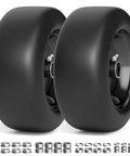 Flat Free 11x4.00-5 Front Lawn Mower Tire And Wheel Set With Solid Polyurethane Core For Zero Turn Mowers, 350 Lb Load, Black