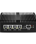 Built Different Fanless Firewall Box Cranking Out Celeron 6305 Punch with four LAN ports on the back for easy networking.