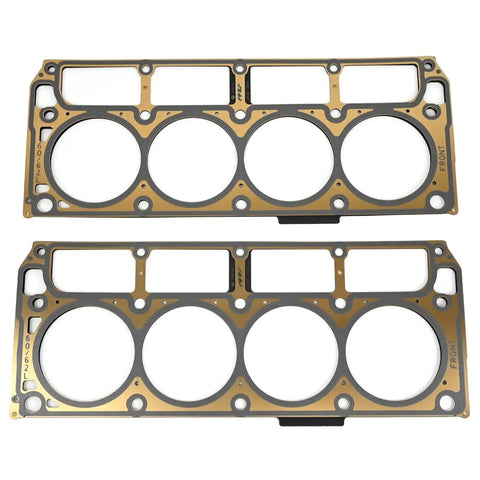 Legendary Thumpr Cam Installation Kit For GM LS Gen III IV With.553 And.536 Lift Hydraulic Roller Lifters Beehive Springs Push Rods Head Gaskets Retainers Badass Low End Rumble For Chevy 6.0L 6.2L V8 head gaskets shown from the front view.