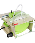Beast 1380W Mini Table Saw And Jewelry Polisher With 7000RPM Adjustable Speed featuring dust collection and green casing