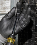 Person using Ratcheting Multi-Bit Screwdriver 15-In-1 With Phillips Slotted Square Torx And Combo Bits near a circuit breaker panel
