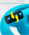 Close-up of 360 Degree Auto Rotating Garden Sprinkler nozzle with adjustable spray angles, part of durable irrigation system for plants.