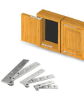 Stainless Steel Rotating Invisible Door Pivot Hinge for Internal Doors and Screens, Adjustable Up Down Latch Catches, Easy Install