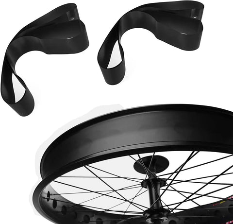 Fat Tire Bike Rim Strips For 20x4.0 Inch Rims Rim Tape PVC Inner Tube Protector Waterproof And Puncture Resistant Black 2 Pieces