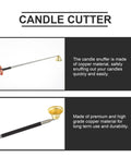 The Real Deal Copper Telescopic Bell Candle Fire Extinguisher with Hella Compact Retractable Design for quick candle snuffing.
