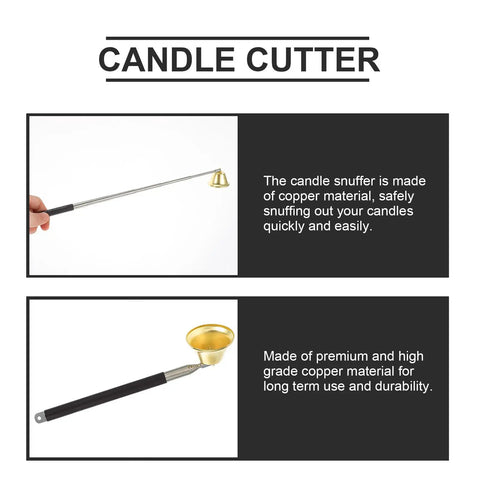 The Real Deal Copper Telescopic Bell Candle Fire Extinguisher with Hella Compact Retractable Design for quick candle snuffing.