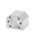 CNC Linear Motion Kit With SFU1605 SFU1610 Ballscrews BK12 BF12 End Supports SBR16 And SBR20 Linear Guides SBR16UU SBR20UU Bearings 1100mm Length Pro Grade Self Aligning Bearings For Smooth Milling And Precise CNC Work. Aluminum BK12 end support block for CNC ballscrew, front view