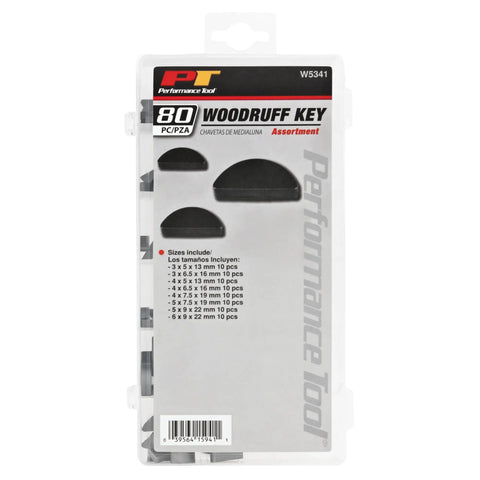 80 Piece Woodruff Key Assortment Metric Set With Eight Popular Sizes In A Resealable Case Built For Quick Repairs And Shop Flexibility For The Pro Hobbyist