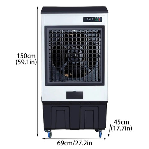 Portable Evaporative Air Cooler With 3 Adjustable Speeds And 8 Ice Packs For Fast Swamp Cooling In Bedrooms Or Offices