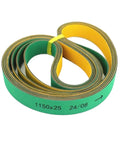 Timing Belt For Conveyors Yellow Green Wear Resistant Transmission Belt Antistatic Quiet Operation Durable Built Tough Flexible Long Lasting Drive Belt For Industrial Machinery And Conveyor Systems, 1150x25mm