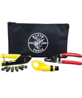 Coax Installation Kit With Crimp Tool, Cable Cutter, Stripper And F Connectors, All In One Coax Tool Set For RG59 RG6 RG6Q Cables