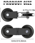 Dual Swivel Pulleys With 360 Degree Rotation For Home Gym Cable Machines, double nylon roller wheel, 90mm, black steel frame