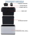 Electric Espresso Portafilter Cleaner With Knock Box And Dual Spin Brushes For Lightning Fast One Hand Cleanup Splatter Free Barista Station Gear labeled product details