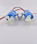 Pair of blue Rc Jet Boat Underwater Motor Thruster 7.4V 16800RPM CW CCW 3 Blade Propeller for DIY micro ROVs and submarines