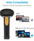 Barcode Scanner With Adjustable Stand USB Wired Handheld Laser Reader For No Fuss Hands Free Scanning And Quick Inventory