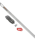 8 Ft Garage Door Opener Extension Kit For Tube Style Chain Rails No Fuss Install To Fully Open 8 Foot Doors Compatible Kit, Metallic Finish