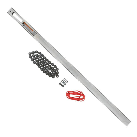 8 Ft Garage Door Opener Extension Kit For Tube Style Chain Rails No Fuss Install To Fully Open 8 Foot Doors Compatible Kit, Metallic Finish