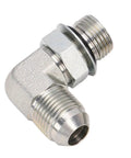 Solid 2 Pack 1/4 Inch 37 Degree Flare To SAE Orb Hydraulic Fitting Adapter Connects Threads To Orbit Rings Like A Champ For Hoses Valves Cylinders And Pumps Leak Free Under Pressure Always For Heavy Duty Work Built Sick Every Single Day, 90-degree metal adapter
