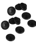 10 Pack Pagoda Shaped Rubber Wire Gasket Hole Plugs Black Flexible Seals for Cables, Reusable Grommet Plugs, Flame Retardant, Insulation Safe Odorless Cable Hole Covers, Easy Fit and Tidy Wire Management, black rubber plugs