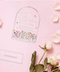 Flower Bar Sign Go To Clear Acrylic Table Sign For Weddings And Parties 5x7 Inches Durable Wedding Decor Signage With Roses