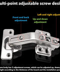 Four Pack 135 Degree Lazy Susan Cabinet Hinges With Adjustable Silent Operation showing multi-point adjustable screw design