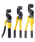 Heavy Duty Hydraulic Crimping And Rebar Cutting Machine Portable Power Tool With Quick Release C-Head angled view with yellow and black design.