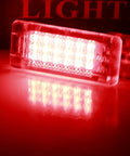 Kickin Red LED Glove Box And Footwell Lights for Volkswagen Vehicles glowing with intense red light