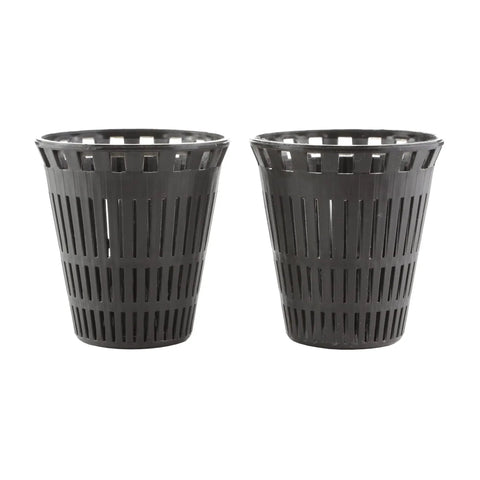 Square Shower Drain Hair Catcher Works Like A Charm By Trapping Every Stray Hair Before It Gets Into Trouble Smooth Chrome Finish Guards Stand Alone Tubs Against Greasy Buildup And Keeps Floors Spotless with two black plastic catch nets.