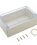 ABS Plastic Junction Box IP65 Dustproof Waterproof Electrical Enclosure With Clear PC Cover CE RoHS Certified, screws included