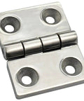 Stainless Steel T-Hinge Door Cabinet Brace Machine Hardware CL50 Heavy Duty 1Pcs front view showing hinge detail and holes.