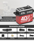 40Kg High Torque RC Servo Motor With Full Metal Gear Waterproof Brushless Programmable Standard Servo And Accurate Position Feedback IA73BHLW with accessories