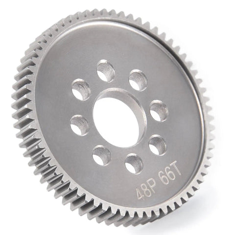 40CR Steel Spur Gear 48P 66T CNC Machined For One Tenth Scale RC Cars Upgrade Beefed Up Strength Replacement Gear
