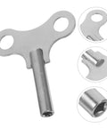 Rugged Pro Grade Steel Clock Winding Key For Wall And Alarm Clocks, Handy Repair Tool Built To Last, close-up of key design details