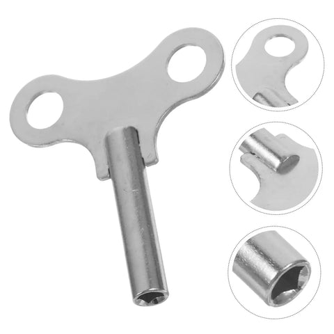 Rugged Pro Grade Steel Clock Winding Key For Wall And Alarm Clocks, Handy Repair Tool Built To Last, close-up of key design details