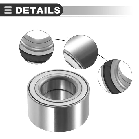 Front Wheel Bearing With Sealed Hub For Ford Focus 2012 2018 And Ford C Max 2013 2018 Ford Escape 2013 2019 Transit Connect 2014 2018 Lincoln MKC 2015 2019 Bearing Steel Silver Tone OEM Grade close-up view.