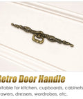 Retro door handle for kitchen, cupboards, and cabinets with vintage bronze design, 200mm long and comes with screws.