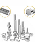600 Piece Beefy Hex Head Cap Screws Set M3 M4 M5 M6 In 304 Stainless Steel With Nuts And Washers For DIY Projects And Auto Repairs Heavy Duty Durable Precision Thread Bolts, assorted bolts and hardware